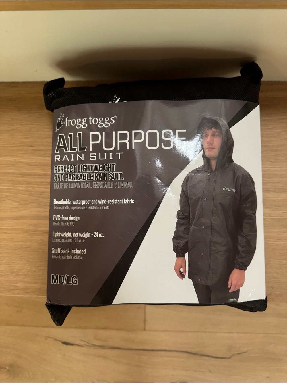 Frogg Toggs All-Purpose Men's Rain Jacket - Black sz L